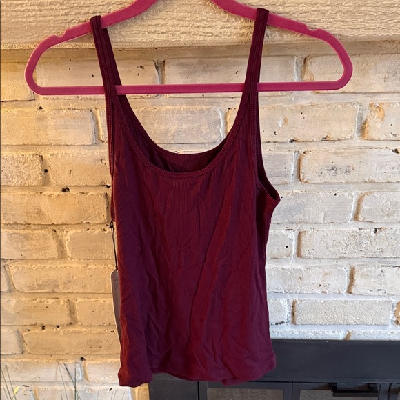 Alo Yoga Burgundy Ribbed Prosper Tank - Picture 8 of 8